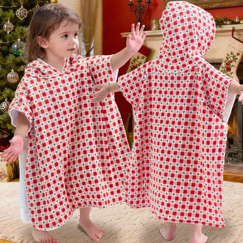 Miniatura 18 de Toallas tipo poncho con capucha para niños pequeños, de gran tamaño (2-4 años, 22 x 22 pulgadas), hechas de 100% algodón suave, toallas absorbentes