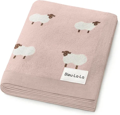 Miniatura 9 de Manta de punto para bebé, 100% algodón, suave, acogedora, para envolver cuna, manta de regalo para recién nacidos, bebés, niños pequeños, unisex 12
