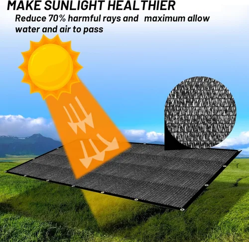 Miniatura 2 de Cool Area Lona de malla 70% de tela solar con ojales para cubierta de plantas, toldo de patio de 10 x 12 pies, jardín, pérgola, invernadero, coche