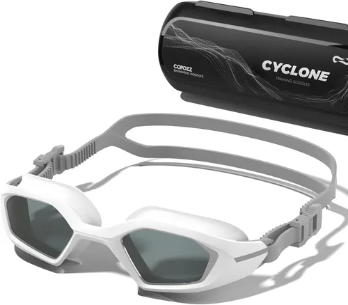 COPOZZ Gafas de natación para hombre, gafas de natación antivaho sin fugas, protección UV para hombres adultos