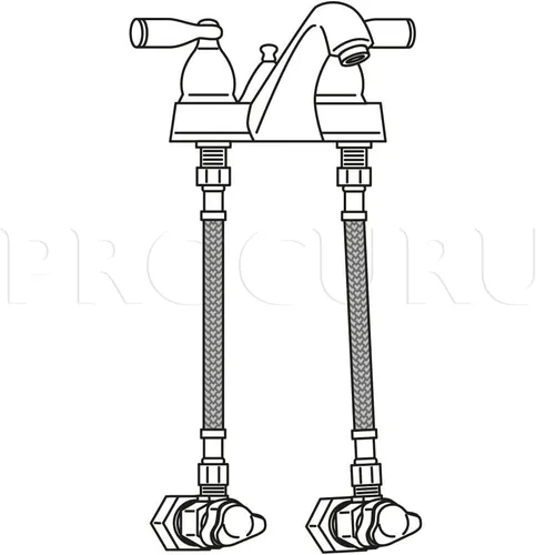 Miniatura 5 de PROCURU - Conector de manguera de grifo FIP de 36 pulgadas (3 pies) x 3/8 pulgadas Comp x 1/2 pulgada FIP, línea de suministro trenzada de acero
