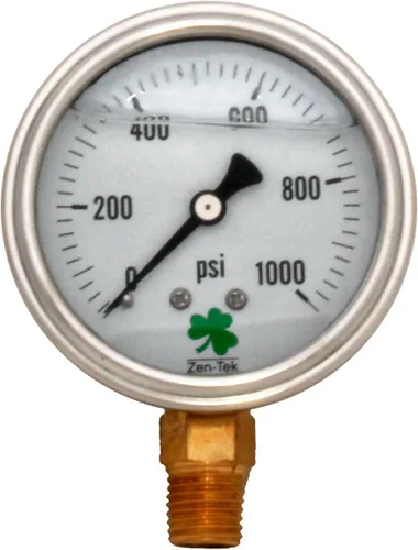 Miniatura 8 de Zenport LPG4000 Zen-Tek Medidor de presión relleno de líquido de glicerina, 4000 PSI