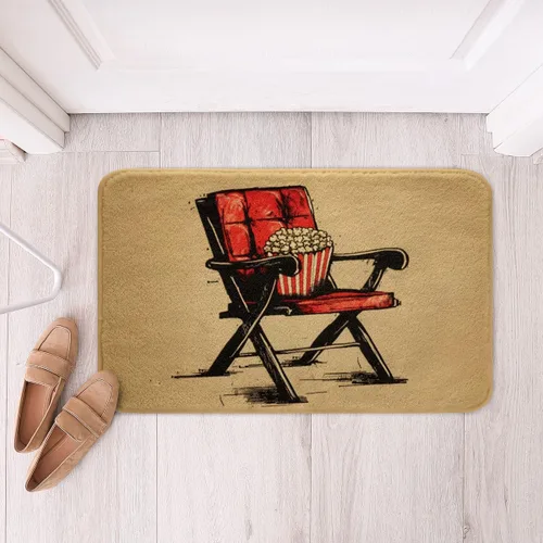 Miniatura 9 de Homewish Alfombra de baño con música de piano, notas musicales, para niños, niñas, niños, adolescentes, retro, graffiti, gris, dorado, lanudo