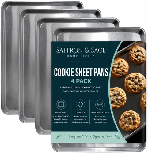 Miniatura 10 de Bandeja y estante para galletas de calidad comercial, bandeja de aluminio para hornear y estante de enfriamiento de acero inoxidable de 13 x 18