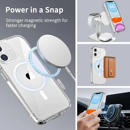 Miniatura 3 de COOLQO Funda magnética para iPhone 11 con protectores de pantalla, compatible con MagSafe, protección contra caídas de grado militar, funda