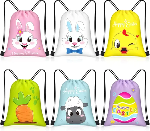 Miniatura 8 de Censen 24 piezas de bolsas con cordón, conjunto a granel, 12 x 10 pulgadas, bolsas de regalo con temática de princesa y príncipe, bolsas de regalo