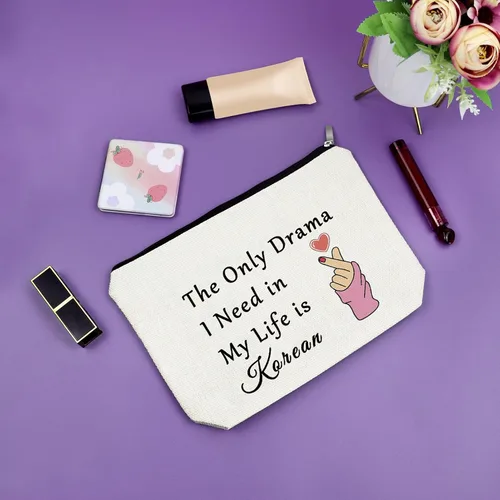 Miniatura 7 de Sazuwu Regalos de drama coreano, bolsa de maquillaje para fanáticos del K-Drama, ideas divertidas de regalo de K-Pop para mejor amiga, bolsa