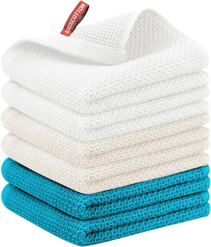 Miniatura 28 de Nialnant - Toalla de cocina 100% algodón, tejido gofre, suave, absorbente y de secado rápido, toallas para secar platos, trapos de limpieza - Multi