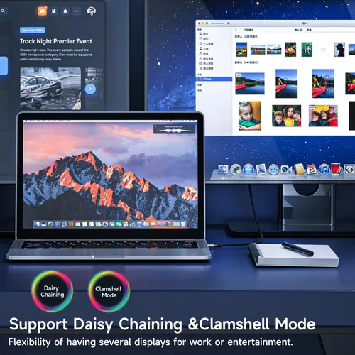 Cable USB C a DisplayPort 2.1 [16K @30 Hz, 8K a 60 Hz, 4K a 144 Hz] 8K bidireccional USB C a DisplayPort cable de 40 Gbps, Thunderbolt 3/4 9.8 pies