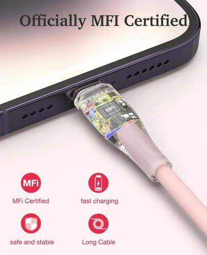 Miniatura 5 de 6Pack(3/3/6/6/6/10 pies) Original [Certificado Apple MFi] Cable de carga Lightning para iPhone, cable de carga rápido para iPhone, compatible