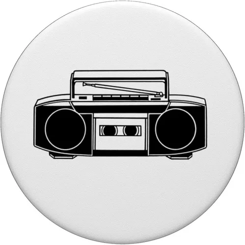 Miniatura 3 de Retro Boombox Print PopSockets Adhesive PopGrip