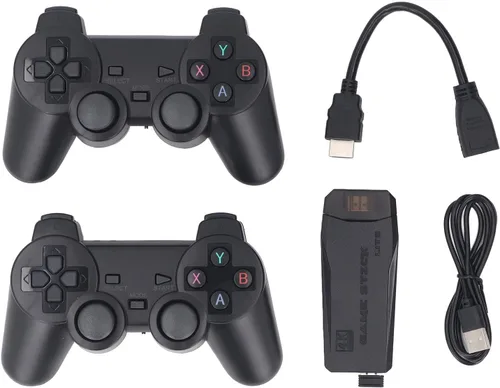 Consola de juegos retro inalámbrica 4K controladores duales de 2.4 GHz, más de 20000 juegos clásicos, 9 emuladores Plug and Play HDMI Stick para