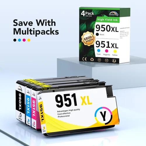 Miniatura 5 de colorfly Paquete combinado de cartuchos de tinta 950xl y 951xl compatibles con HP OfficeJet Pro 8610 8620 8100 8630 8615 repuesto con cartuchos