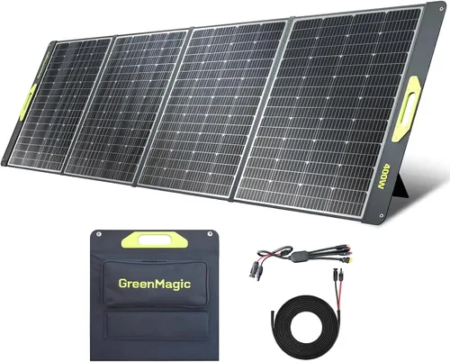 Miniatura 8 de Panel Solar Portátil de 120W, Panel Solar Plegable Greenmagic de 120W 19V para Camping al Aire Libre RV Hogar, Resistente al Agua IP67 con Estuche