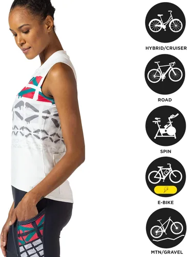 Miniatura 4 de Terry Soleil - Camiseta sin mangas para bicicleta, protección solar UPF 50+, ajuste atlético para ciclismo