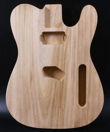 Miniatura 6 de Cuerpo de guitarra eléctrica estilo T en blanco, cuerpo de guitarra eléctrica de madera maciza, proyecto inacabado de reemplazo de cuerpo