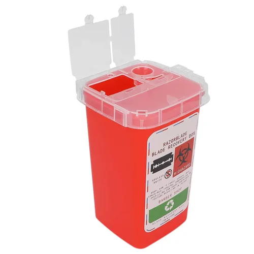 Miniatura 7 de Contenedor de cuchillas de eliminación Peluquería Peluquería Cuchillo de afeitado Caja de recogida de eliminación de cuchillas (rojo)