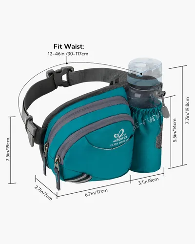 Miniatura 2 de Waterfly - Cangurera de senderismo con soporte para botella de agua para hombres y mujeres, para correr y pasear al perro, para iPhone 8 Plus