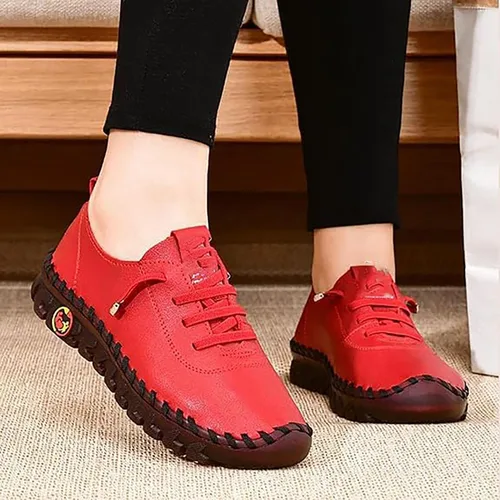 Miniatura 2 de Ortho Stride Plus Zapatos para mujer, zapatos ortopédicos suaves, zapatos planos antideslizantes de cabeza redonda, zapatos planos de cuero suave