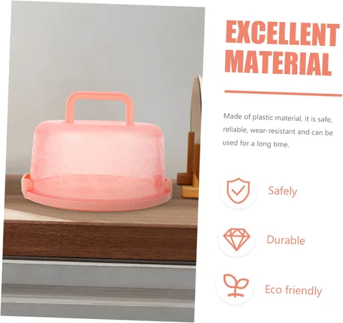 Miniatura 5 de YARNOW Caja portátil para tartas, soporte para cupcakes con tapa, soporte para cupcakes, contenedores de alimentos con tapas, transportador