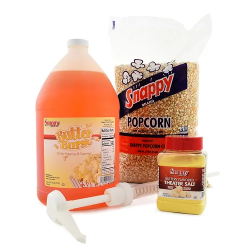 Snappy Aceite de palomitas de maíz Butter Burst para hacer palomitas de maíz y cobertura de palomitas de maíz, 12.5 libras de granos de palomitas de
