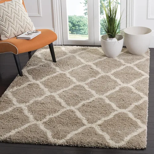 Miniatura 39 de SAFAVIEH Hudson Shag Collection - Alfombra extragrande de 11 x 15 pies, diseño de enrejado, no desprende pelusa y de fácil cuidado, 2 pulgadas