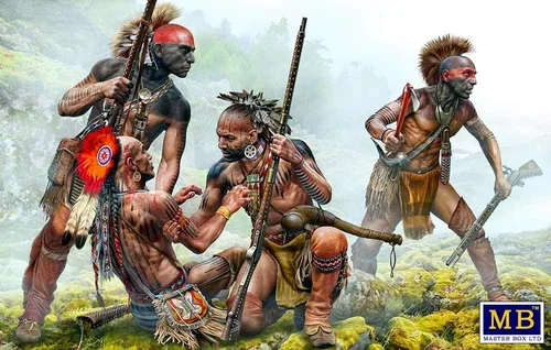 Miniatura 4 de Masterbox Bundle LOT of Indian Wars Series XVIII Century 4 Kits de plástico 1/35