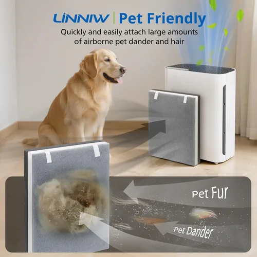 Miniatura 3 de Paquete de 2 filtros de repuesto Vital 100 para purificador de aire LEVOIT, filtro de repuesto HEPA 3 en 1 y juego de filtros de carbón activado