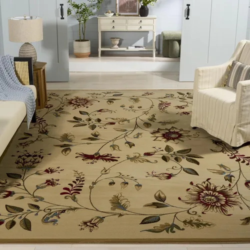 Miniatura 22 de SAFAVIEH - Alfombra de acento de la colección Lyndhurst, 3'3" x 5'3", color negro y multi, diseño floral tradicional, no desprende pelusa y de fácil