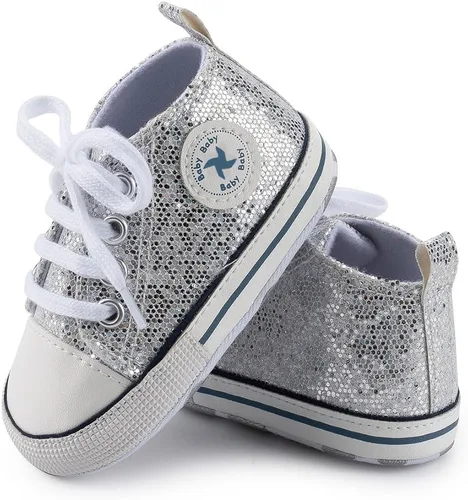 Miniatura 98 de Zapatos deportivos de lona de lona para bebés y niñas, suela antideslizante suave, suela antideslizante
