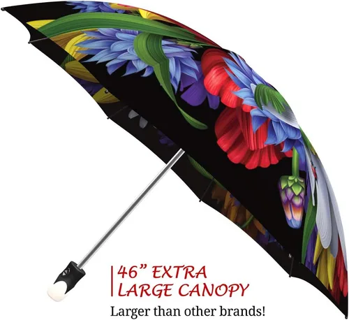 Miniatura 3 de Paraguas de amapolas rojas para mujer Brand Fancy Brolly Auto Open Close Paraguas elegante floral de moda Paraguas compacto automático hermoso