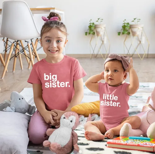 Miniatura 2 de Conjunto de camisas a juego para hermana mayor, hermana pequeña, niñas recién nacidas