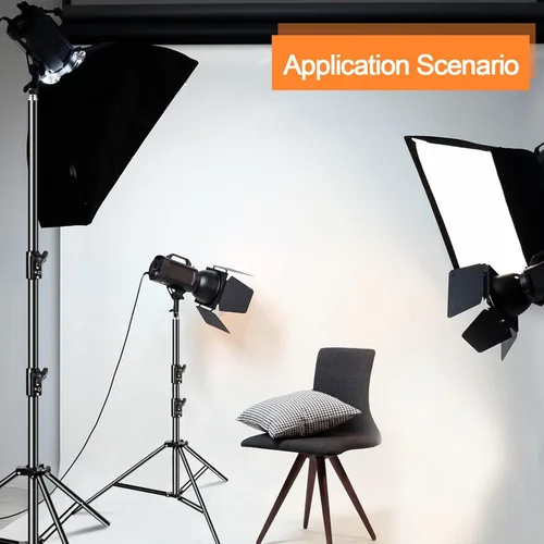 Miniatura 2 de EMART Paquete de 2 soportes de luz resistentes de 8.5 pies, acolchado con resorte, construcción de aluminio, trípode de estudio de video fotográfico