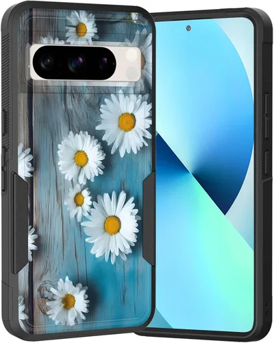 Miniatura 168 de Funda para Pixel 6A, Híbrida de Doble Capa de Servicio Pesado Resistente a Prueba de Golpes PC Duro + Funda Protectora de Silicona Suave para Google