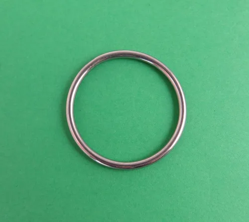 Miniatura 2 de US Stainless 10 piezas de acero inoxidable 316 anillo redondo soldado 1/8 pulgadas x 1 3/8 pulgadas (0.118 in x 1.378 in ID) grado marino