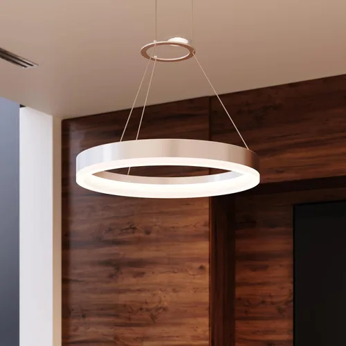 Miniatura 5 de Sonneman Corona - Anillo colgante LED regulable de 16 pulgadas para isla de cocina, comedor o sala de estar, aluminio satinado brillante Aluminio