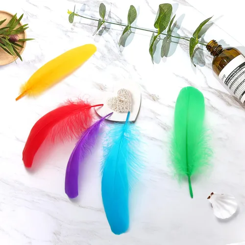 Miniatura 3 de 300 plumas de ganso negras naturales a granel, plumas naturales a granel de 5 a 7 pulgadas para manualidades, atrapasueños, alas de ángel