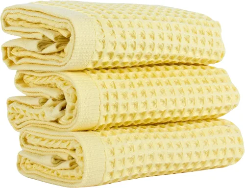 Miniatura 20 de PÜSKÜL Toalla de Cocina de Gofre Orgánico 100% Algodón Turco Juego de 3 Gris Oscuro - Toallas de Mano de 32x16 Pulgadas de Calidad Premium, Suave