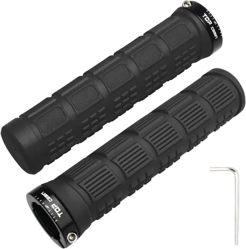 Miniatura 9 de TOPCABIN - Puños de manillar de bicicleta de doble bloqueo - Puños de goma cómodos para BMX y bicicleta de montaña Negro
