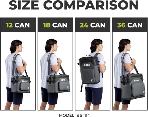 Miniatura 3 de CORE - Bolsa de enfriador suave a prueba de fugas magnética con cremallera impermeable Bolsa aislada enfriador portátil Mejor enfriador suave