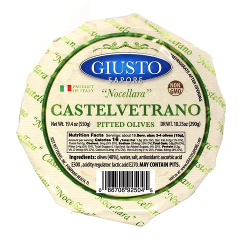 Miniatura 3 de Giusto Sapore Aceitunas italianas – Castelvetrano sin hueso – Premium Gourmet libre de OGM – Importado de Italia y propiedad familiar – 19.4 oz.
