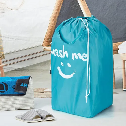 Miniatura 2 de HOMEST Paquete de 2 bolsas de lavandería de viaje con asas, base cuadrada que puede transportar hasta 3 cargas de ropa, almacenamiento de ropa sucia