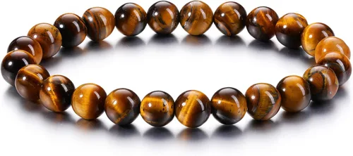 Miniatura 30 de Jovivi Pulsera elástica de cuentas redondas semipreciosas naturales – 0.315 pulgadas hecha a mano con cuentas de piedras preciosas curativas