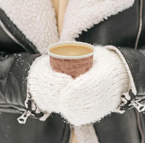 Miniatura 6 de Vasos de papel espresso desechables de 4 onzas con tapas negras, 50 juegos, impresión, tomas de muestra de porciones pequeñas (50, impresión)