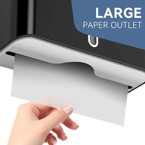 Miniatura 4 de Dispensador de toallas de papel para montaje en pared, adhesivo sin perforación, multipliegue, triple pliegue C, dispensador comercial de toallas