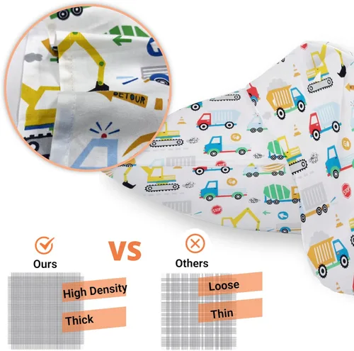 Miniatura 5 de Fundas de almohada para bebés y niños pequeños, con patrón de Trcuk, funda de almohada para niños y almohadas de viaje de 13 x 18 pulgadas, 14 x 19