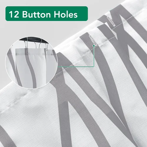 Miniatura 4 de Biscaynebay Cortina de baño de tejido texturizado con estampado dinámico Gris Plata