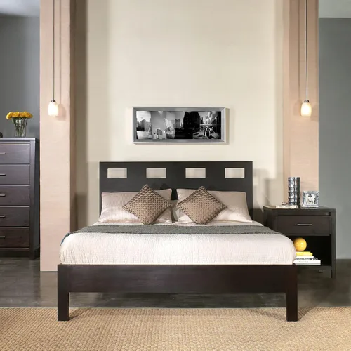Miniatura 17 de Modus Furniture Cama de madera maciza, California King, Kentfield - roble negro a la deriva