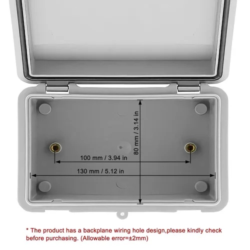 Miniatura 4 de Sunnyglade Caja de conexiones IP65 de plástico ABS, a prueba de polvo, impermeable, caja de conexiones universal duradera para proyectos eléctricos