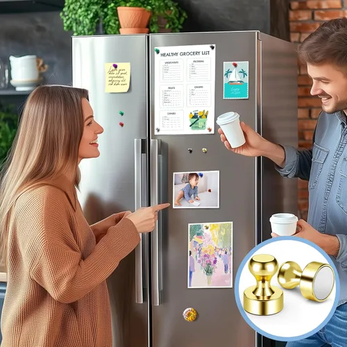 Miniatura 5 de FINDMAG Paquete de 16 imanes para refrigerador, imán de refrigerador, imanes pequeños para pizarra blanca, imán de neodimio fuerte, imán de tierras